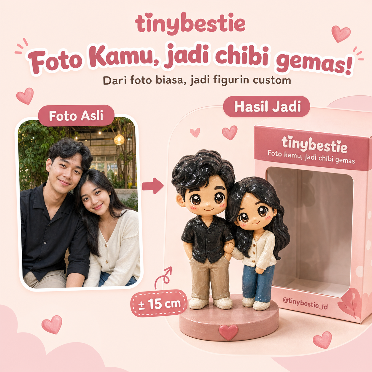tinybestie — Foto kamu jadi chibi gemas (couple before/after)